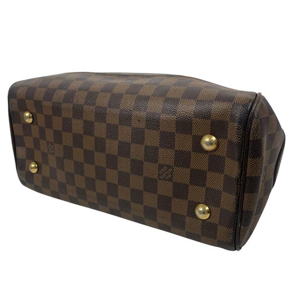 Louis Vuitton Damier Ebene Duomo Coated Canvas Top Handle Bag Brown - Picture 6 of 16